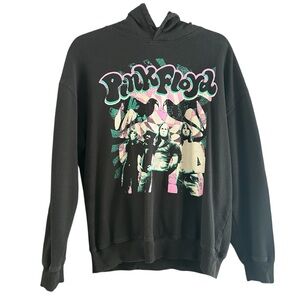 Pink Floyd Black Hoodie with Graphic Design L